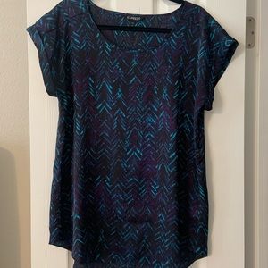 Express Chevron Print Gramercy Top Size L